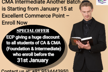 CMA Intermediate Batch Is Starting On January 15th - Enroll Now