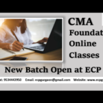 CMA Foundation Online Classes New Batch Open at ECP